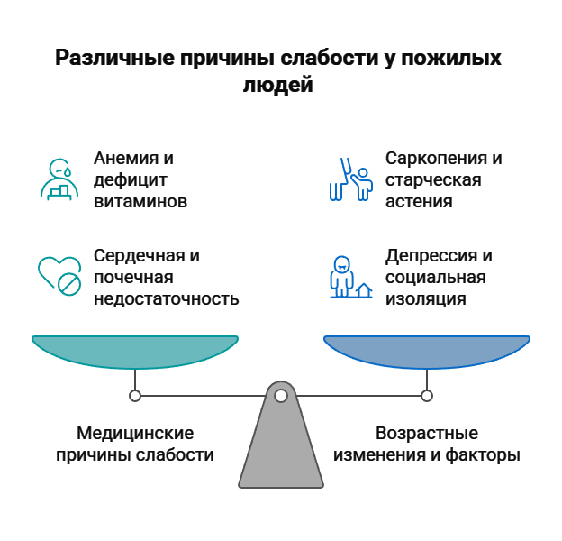 слабость у пожилого человека 80 лет