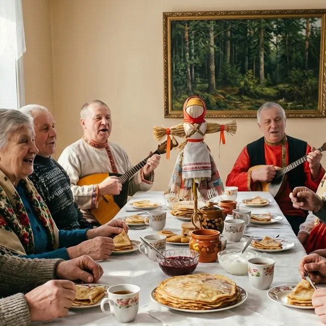 празднование масленицы в пансионате Рядом