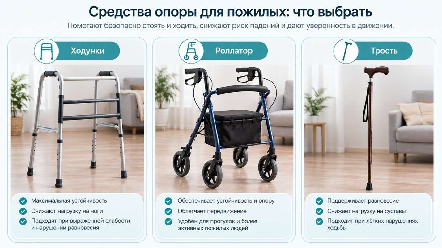 Средства опоры для пожилых.